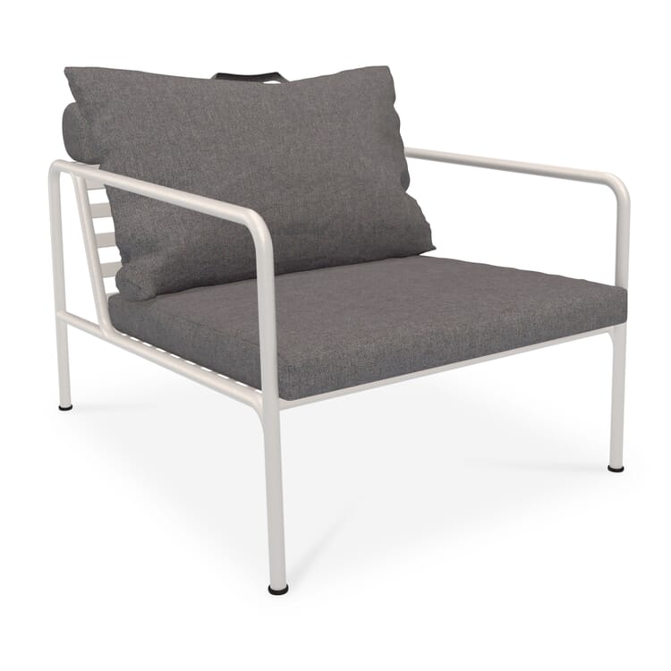 Avon lounge chair, White / dark gray