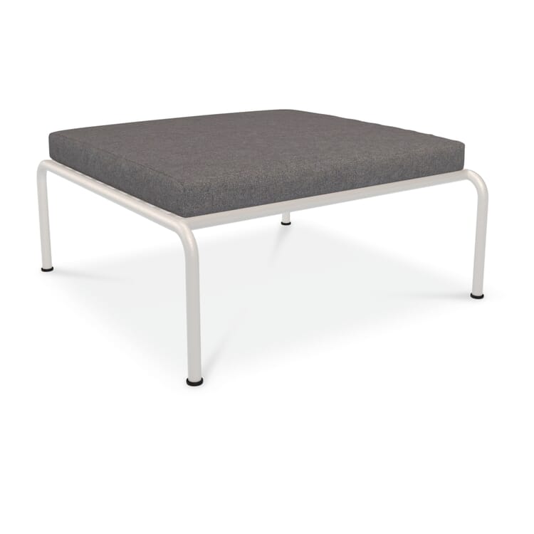 Lounge stool Avon, White / dark gray