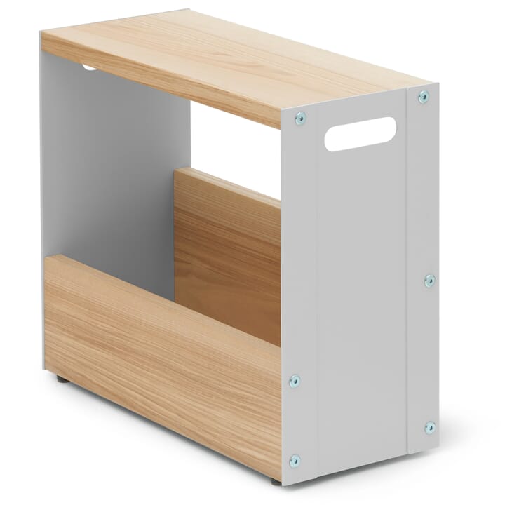 Anna stool and side table, Light gray RAL 7035
