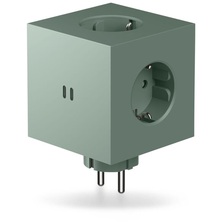 Square 2 Outlet, Matte green