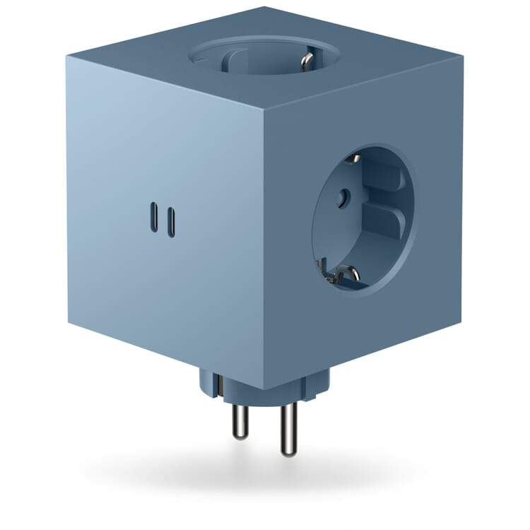Square 2 Outlet, Matte Blue