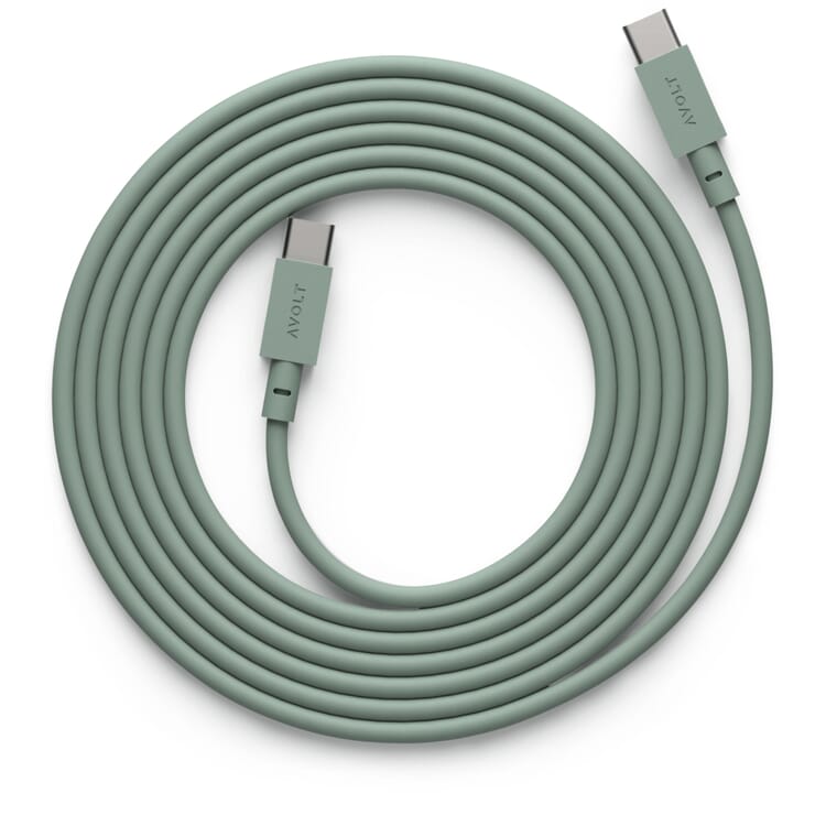 Charging cable USB-C - USB-C, Matte green
