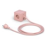 Square 1 Power Outlet Matte pink