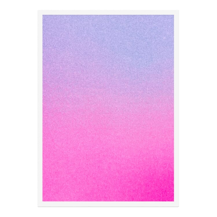 Druck Riso Farbverlauf, Violett/Pink