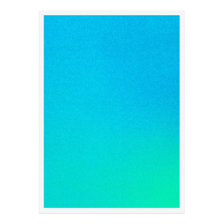 Riso gradient print, Blue/Green